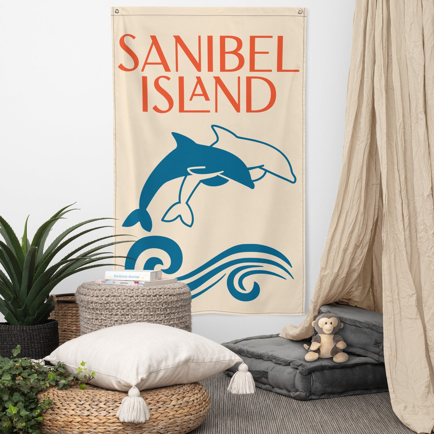 SANIBEL ISLAND FLORIDA FLAG - Sanibel Island FL Flag - FLORIDA DECOR