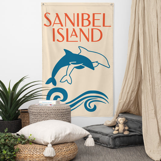 SANIBEL ISLAND FLORIDA FLAG - Sanibel Island FL Flag - FLORIDA DECOR