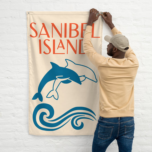 SANIBEL ISLAND FLORIDA FLAG - Sanibel Island FL Flag - FLORIDA DECOR