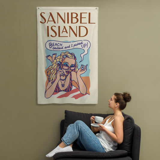 SANIBEL ISLAND BEACH CALLED FLAG - Sanibel Island Florida Flags