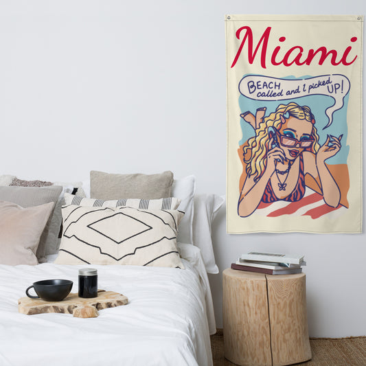 MIAMI BEACH FLAG - Miami Beach Florida Flag - Miami Beach Decor