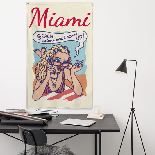 MIAMI BEACH FLAG - Miami Beach Florida Flag - Miami Beach Decor