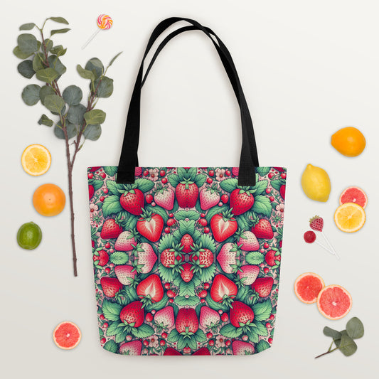 FLORIDA STRAWBERRY TOTE BAG - FL Strawberry Tote Bag