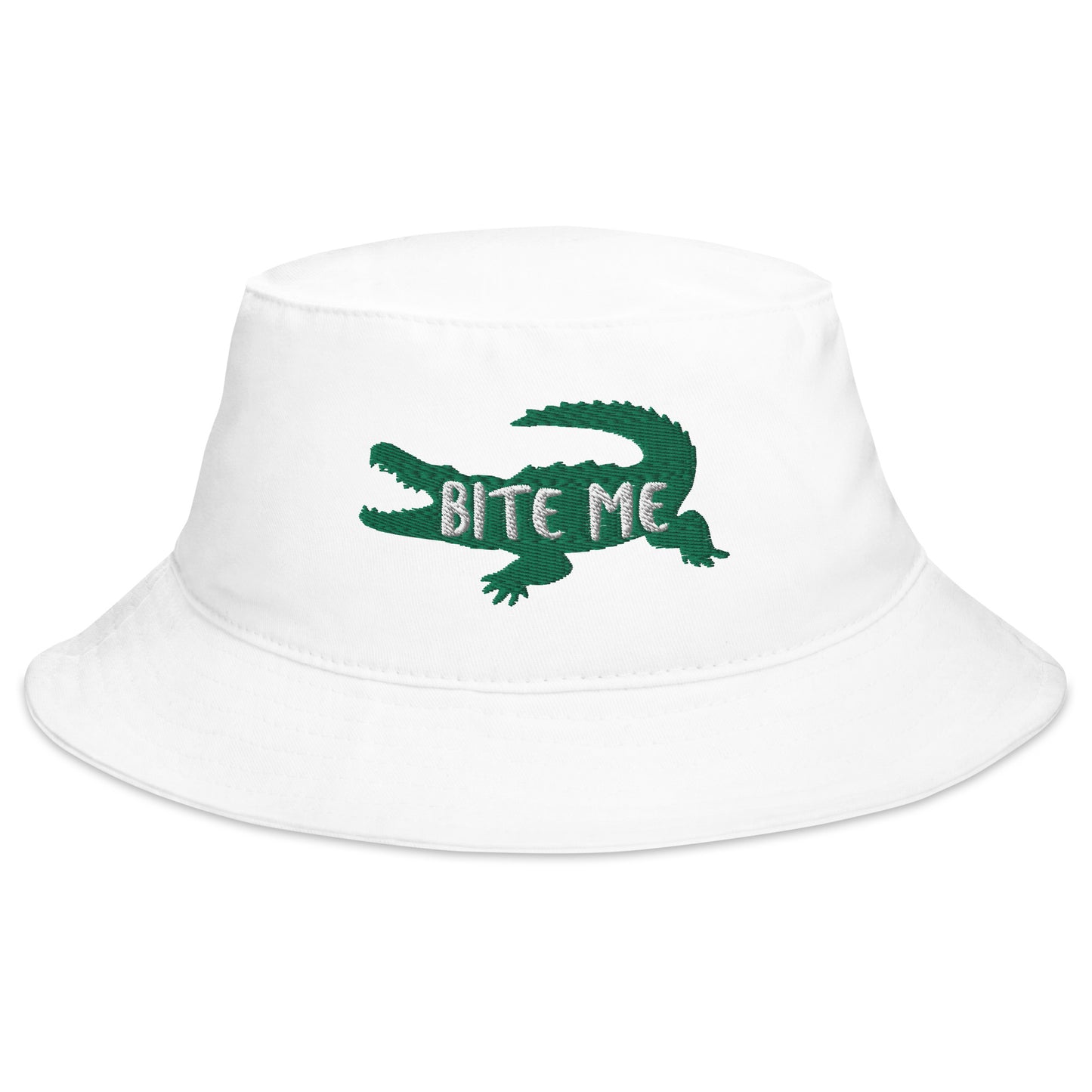 FLORIDA ALLIGATOR BUCKET HAT "Bite Me" - Florida Fashion Alligator Bucket Hat - Big Accessories