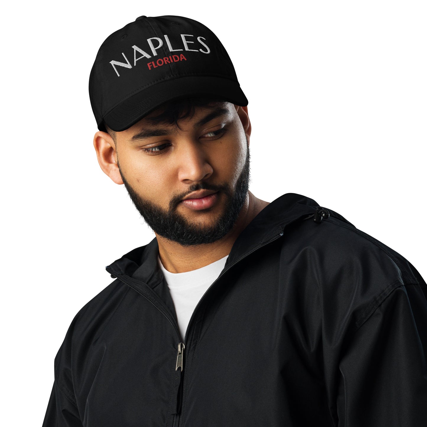 NAPLES FLORIDA DAD HAT BLACK - Custom Champion NAPLES Florida Hat