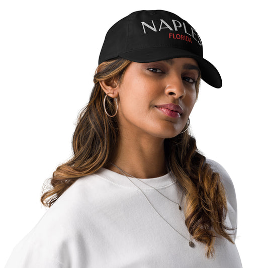 NAPLES FLORIDA DAD HAT BLACK - Custom Champion NAPLES Florida Hat