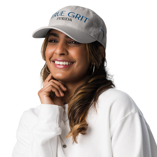"TRUE GRIT" FLORIDA DAD HAT - Custom Champion "TRUE GRIT" Florida Hat