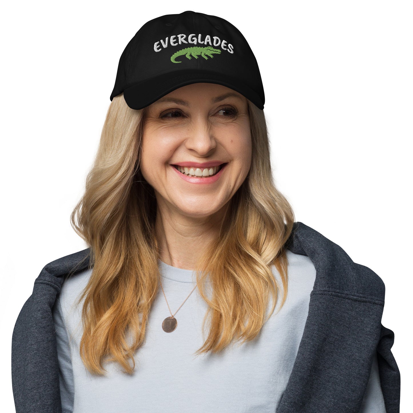 EVERGLADES WITH ALLIGATOR Dad hat - Everglades Florida Hats - Florida Alligator Hat