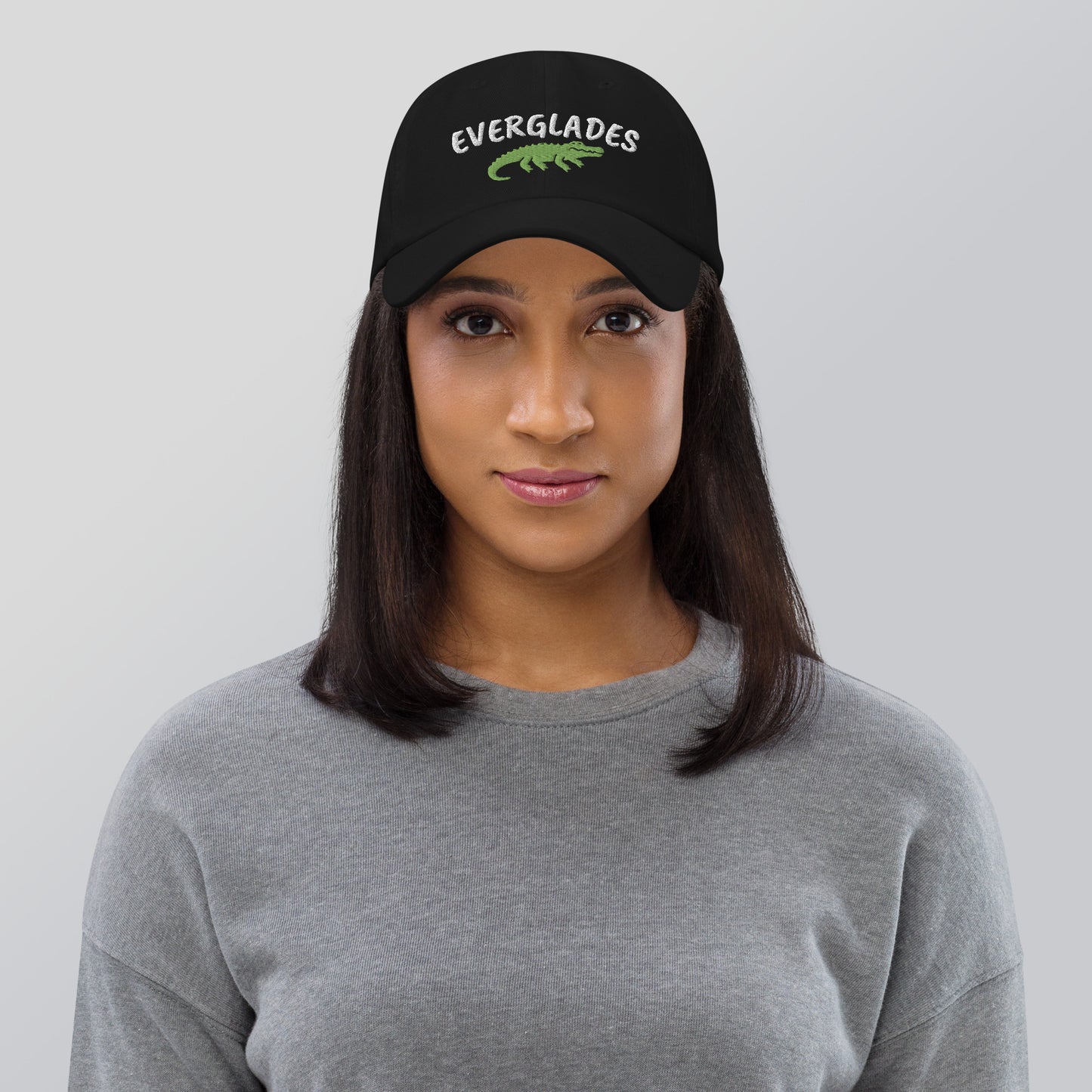 EVERGLADES WITH ALLIGATOR Dad hat - Everglades Florida Hats - Florida Alligator Hat