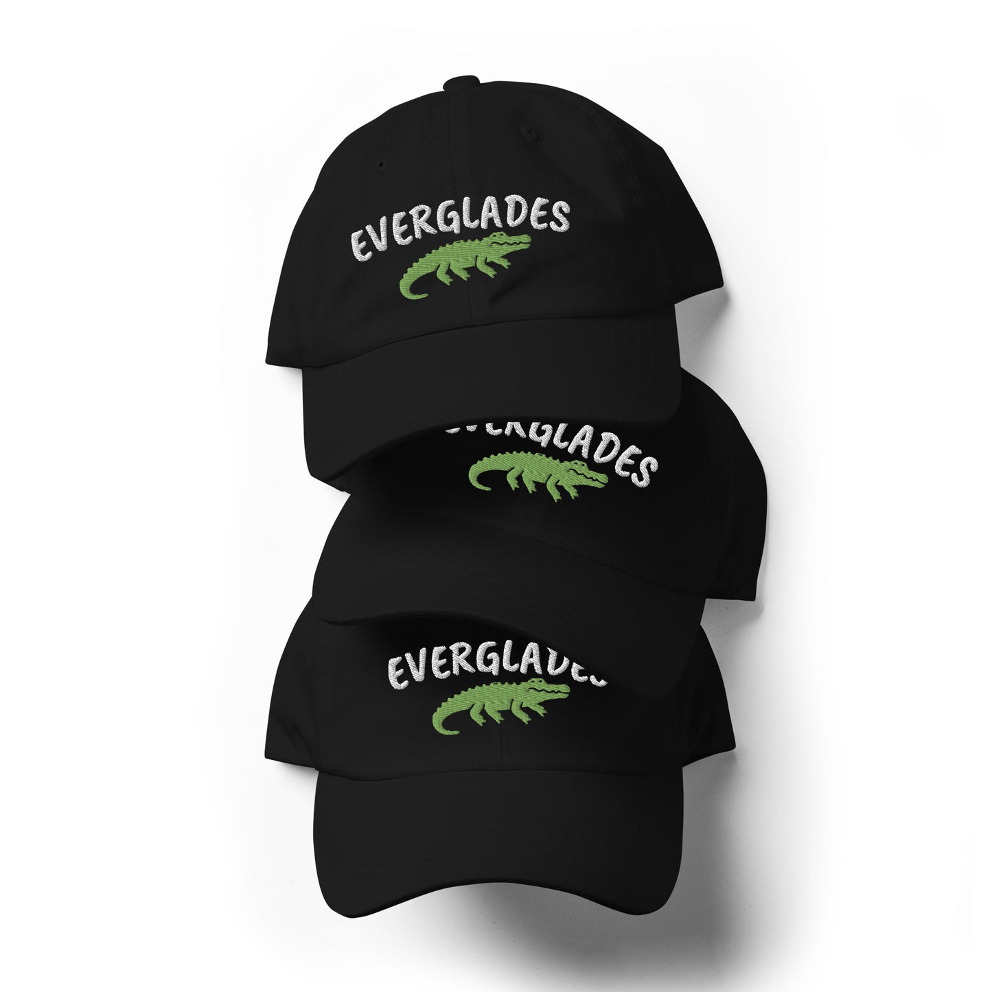 EVERGLADES WITH ALLIGATOR Dad hat - Everglades Florida Hats - Florida Alligator Hat