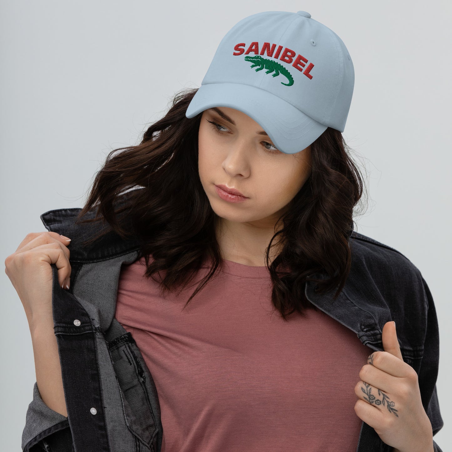SANIBEL FLORIDA ALLIGATOR HAT - Sanibel Island FL Classic Dad Hats V2