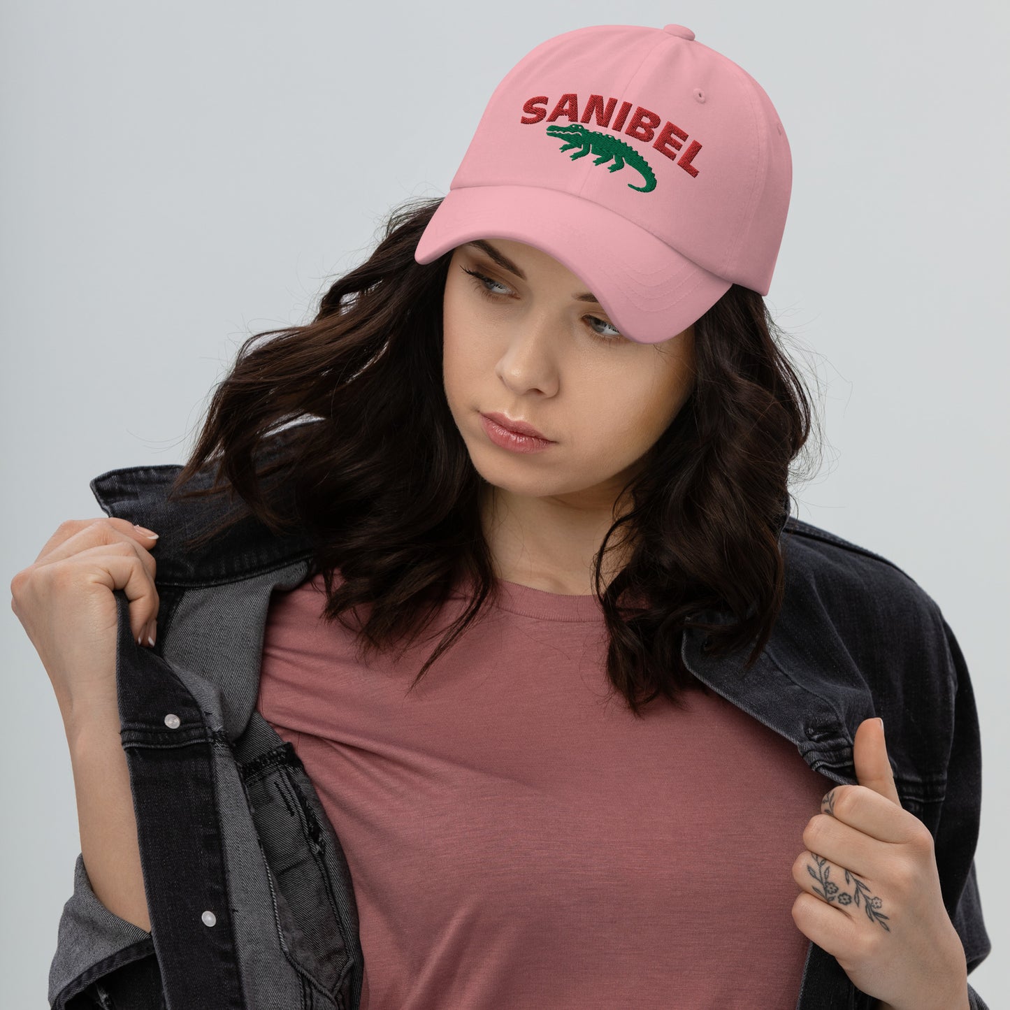 SANIBEL FLORIDA ALLIGATOR HAT - Sanibel Island FL Classic Dad Hats V2