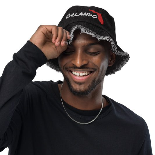 ORLANDO, FL - Orlando Florida Distressed denim bucket hat
