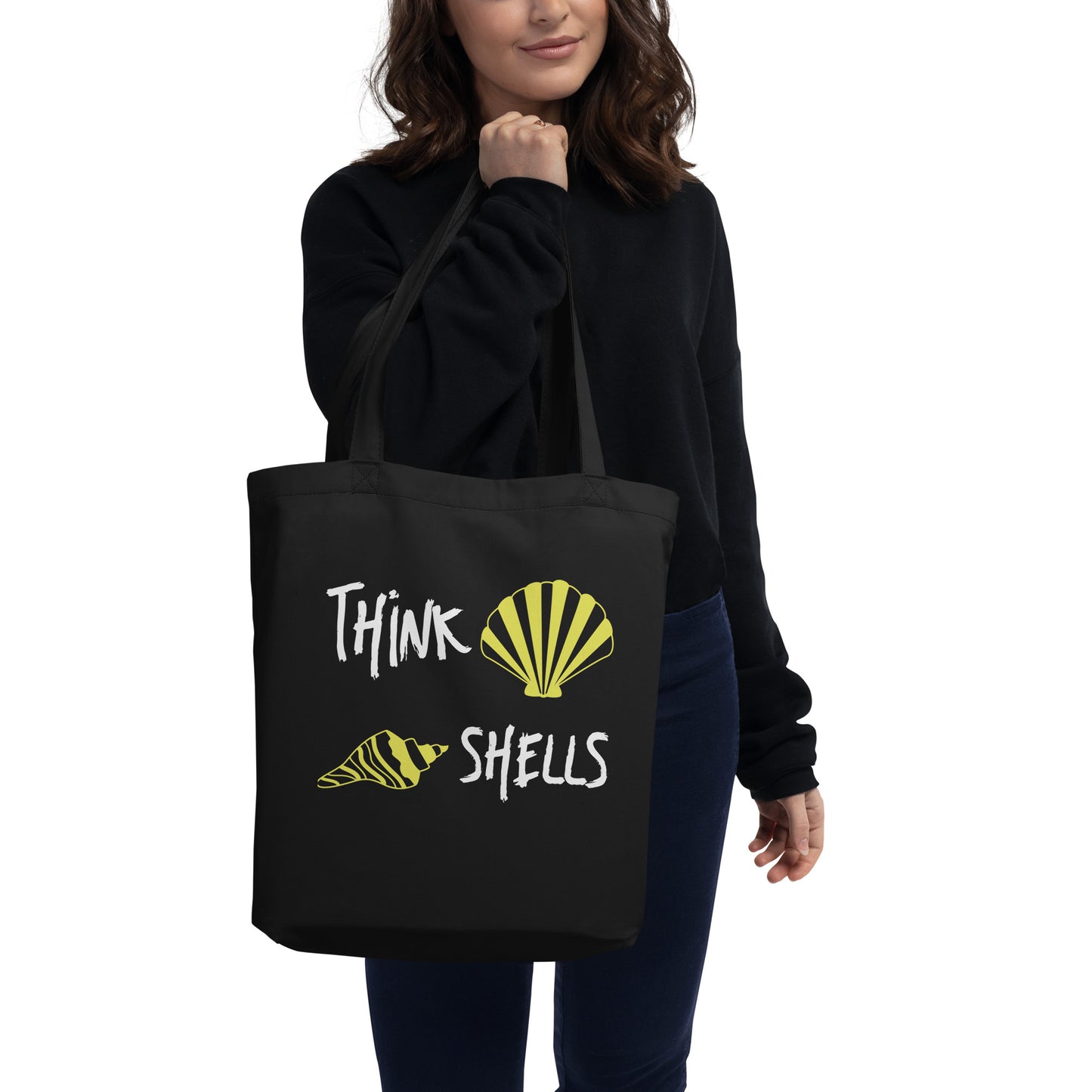 THINK SHELLS FLORIDA ECO TOTE BAG W/ SEA SHELLS