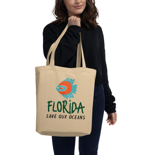 FLORIDA "SAVE OUR OCEANS" Eco Tote Bag - Florida Tote Bag