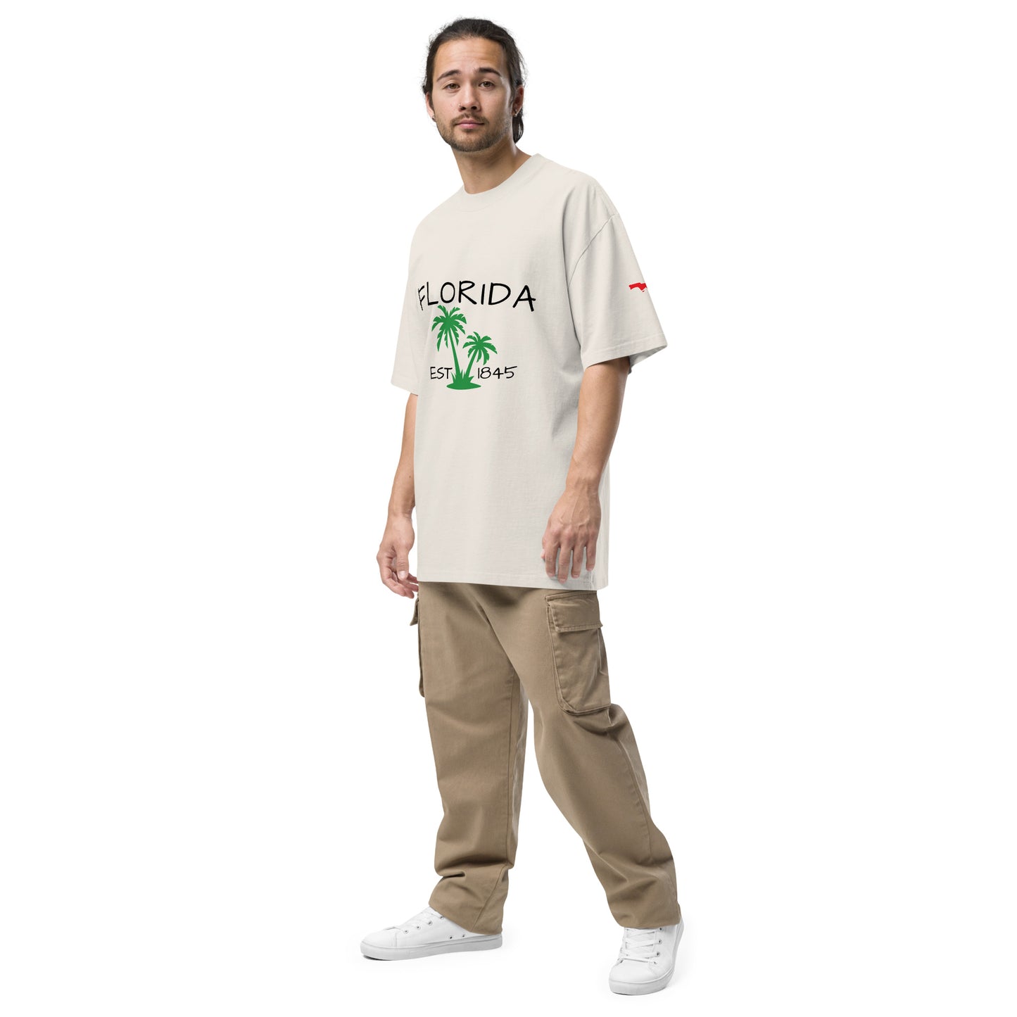 Oversized faded Florida t-shirt - Florida Palm Tree Shirt