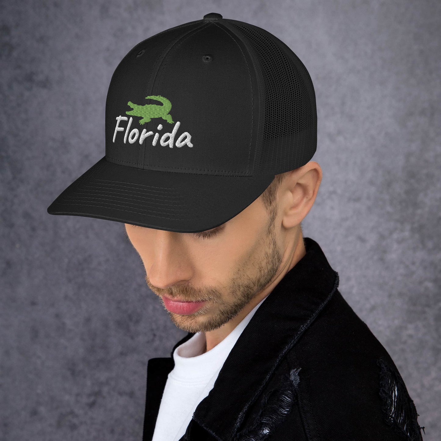 FLORIDA ALLIGATOR - Alligator Florida Retro Trucker Hat