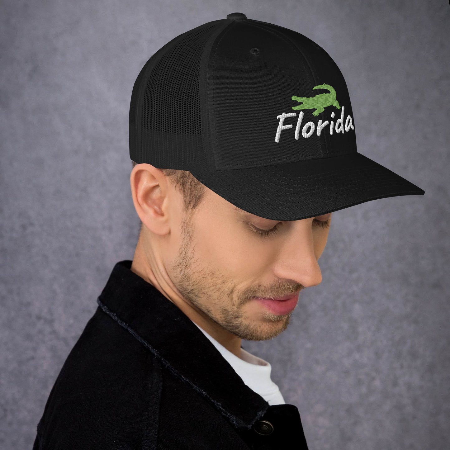 FLORIDA ALLIGATOR - Alligator Florida Retro Trucker Hat