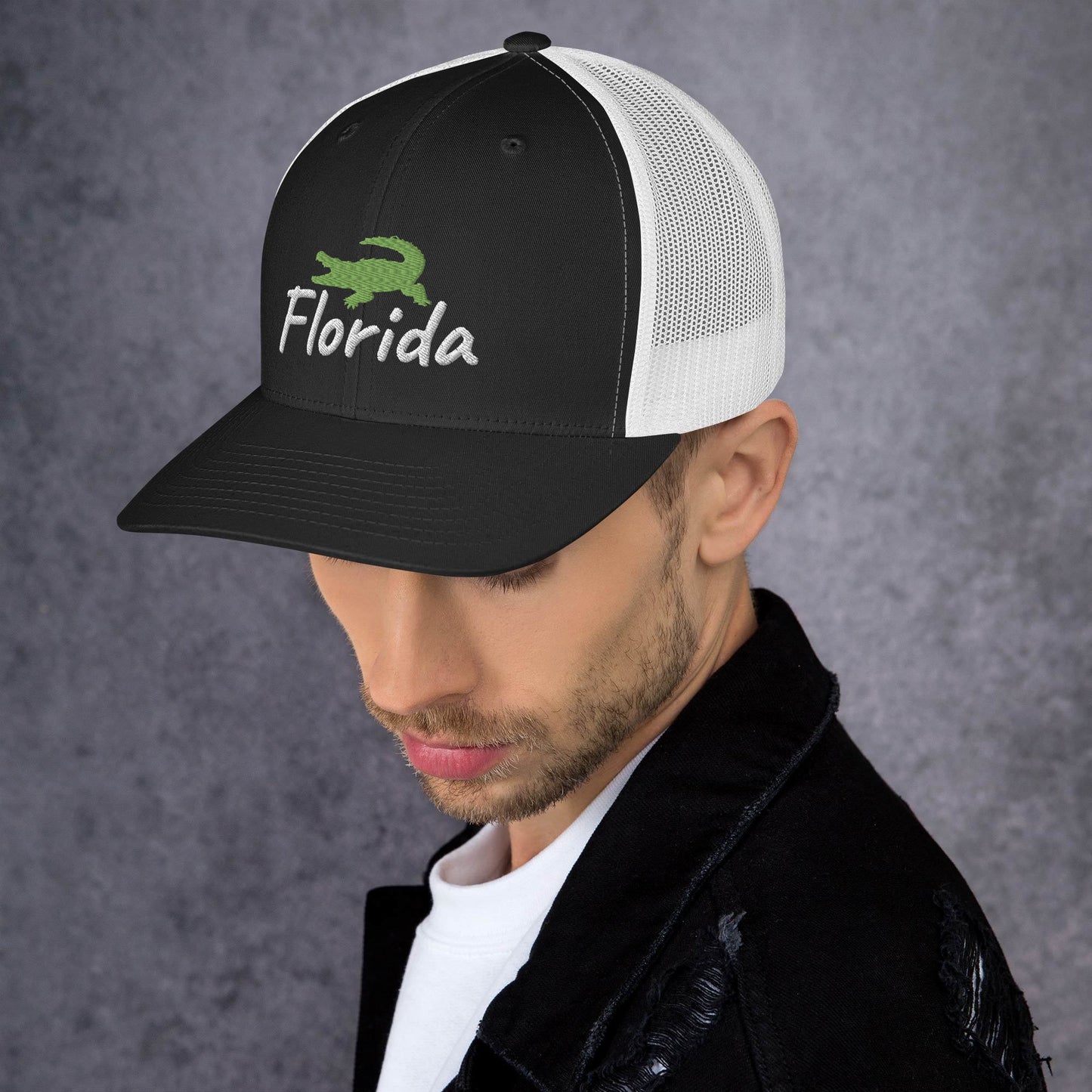 FLORIDA ALLIGATOR - Alligator Florida Retro Trucker Hat