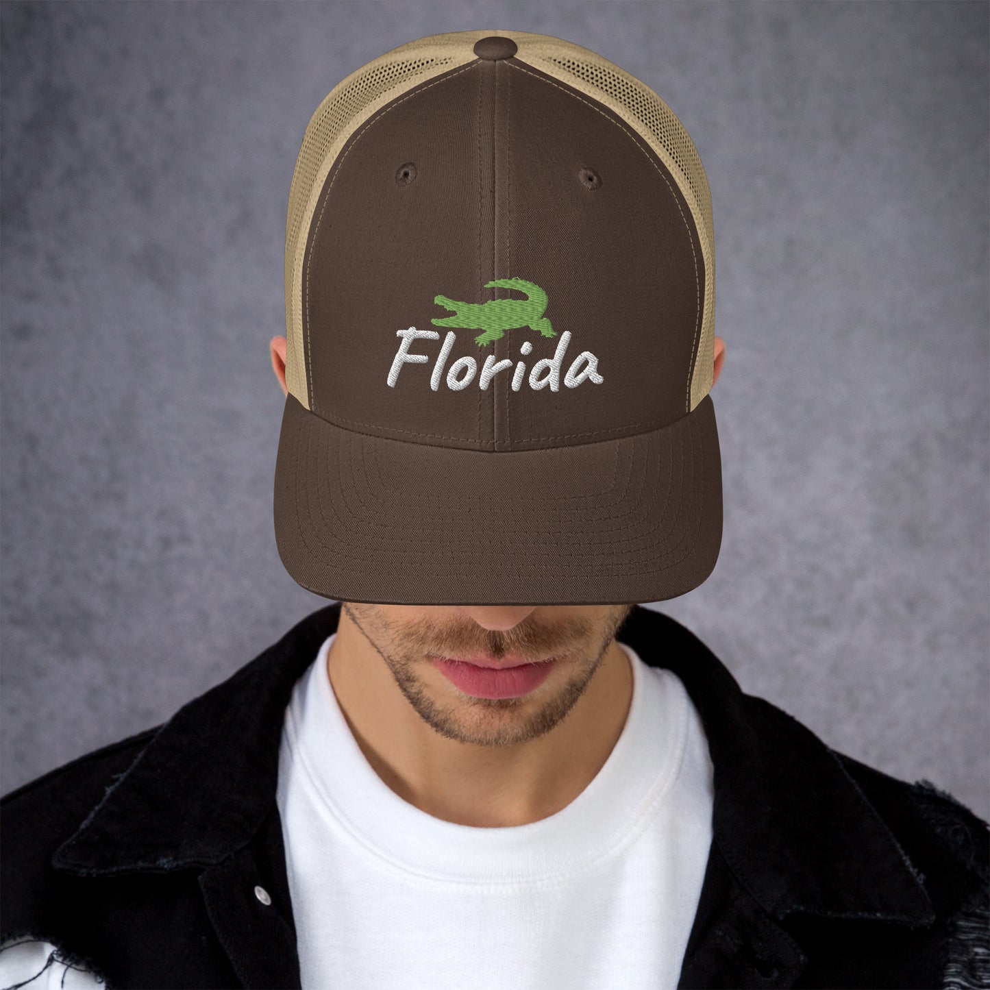 FLORIDA ALLIGATOR - Alligator Florida Retro Trucker Hat