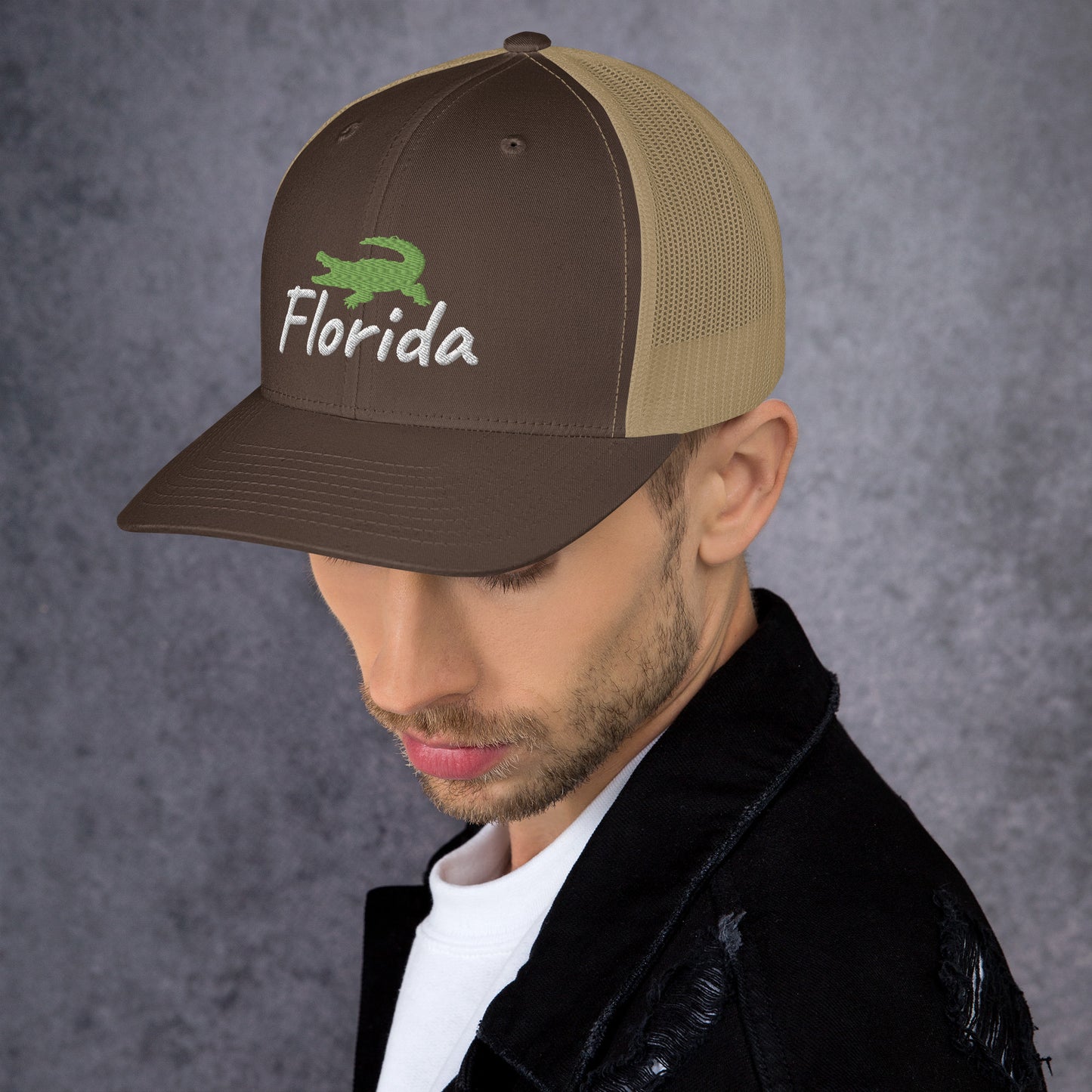 FLORIDA ALLIGATOR - Alligator Florida Retro Trucker Hat