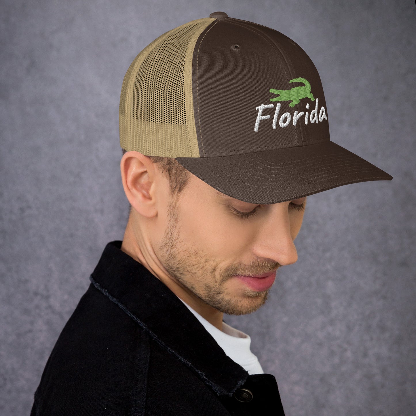 FLORIDA ALLIGATOR - Alligator Florida Retro Trucker Hat