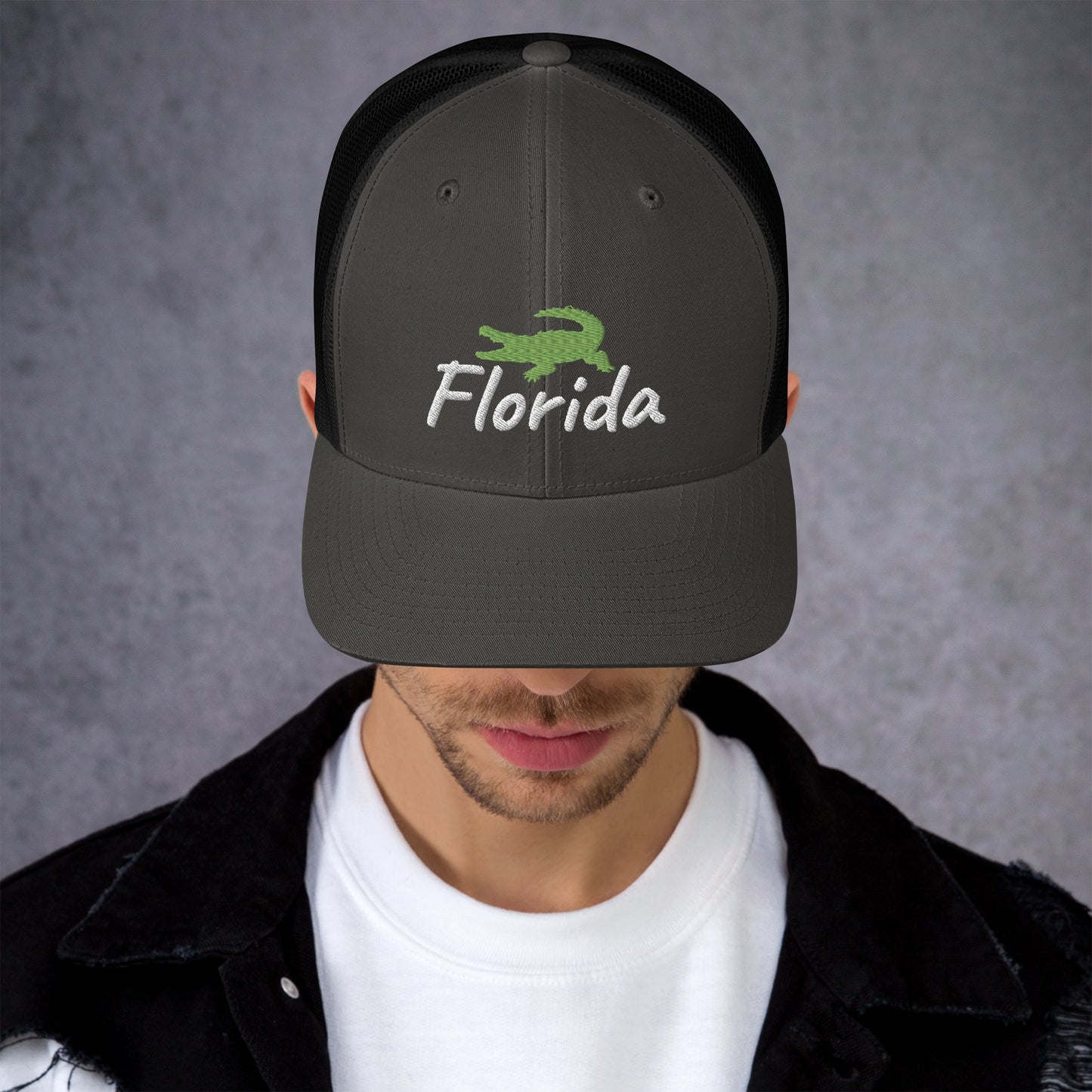 FLORIDA ALLIGATOR - Alligator Florida Retro Trucker Hat