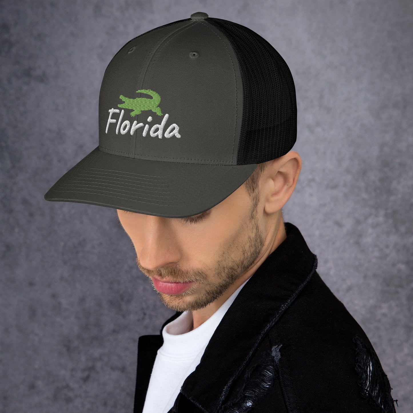 FLORIDA ALLIGATOR - Alligator Florida Retro Trucker Hat