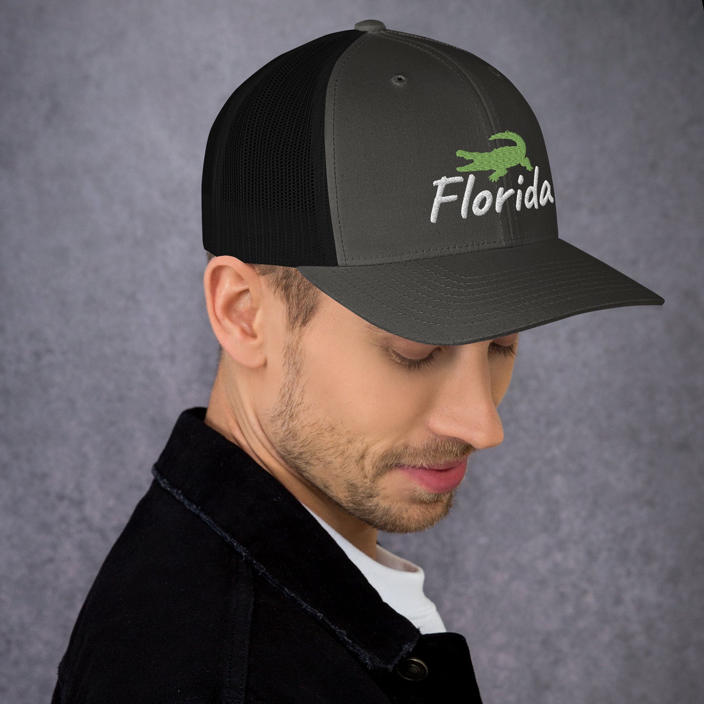 FLORIDA ALLIGATOR - Alligator Florida Retro Trucker Hat