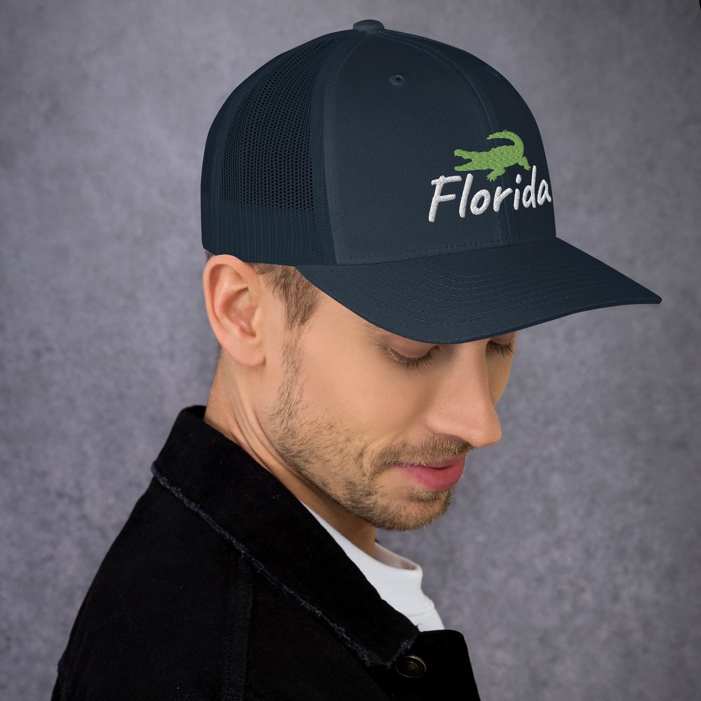 FLORIDA ALLIGATOR - Alligator Florida Retro Trucker Hat