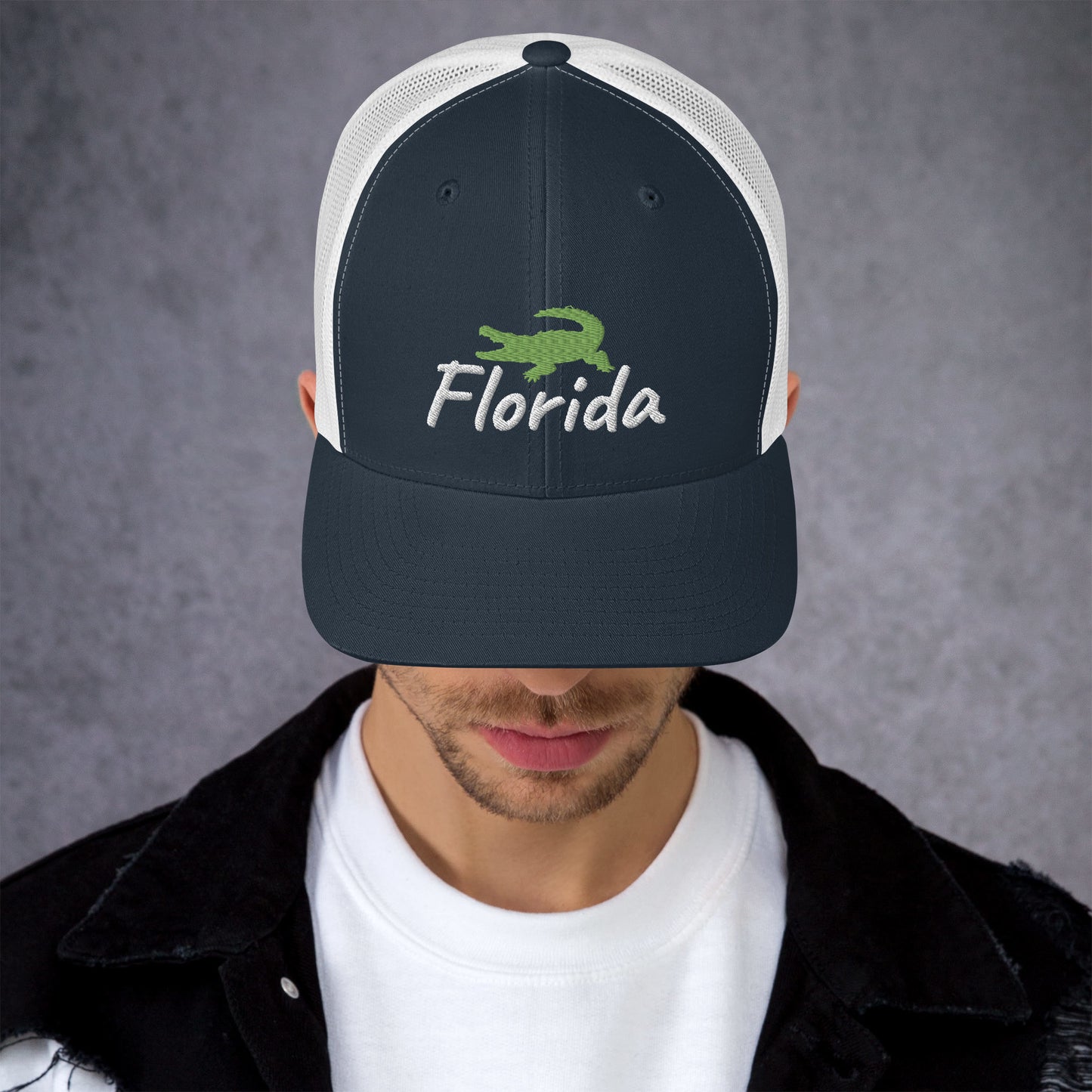 FLORIDA ALLIGATOR - Alligator Florida Retro Trucker Hat