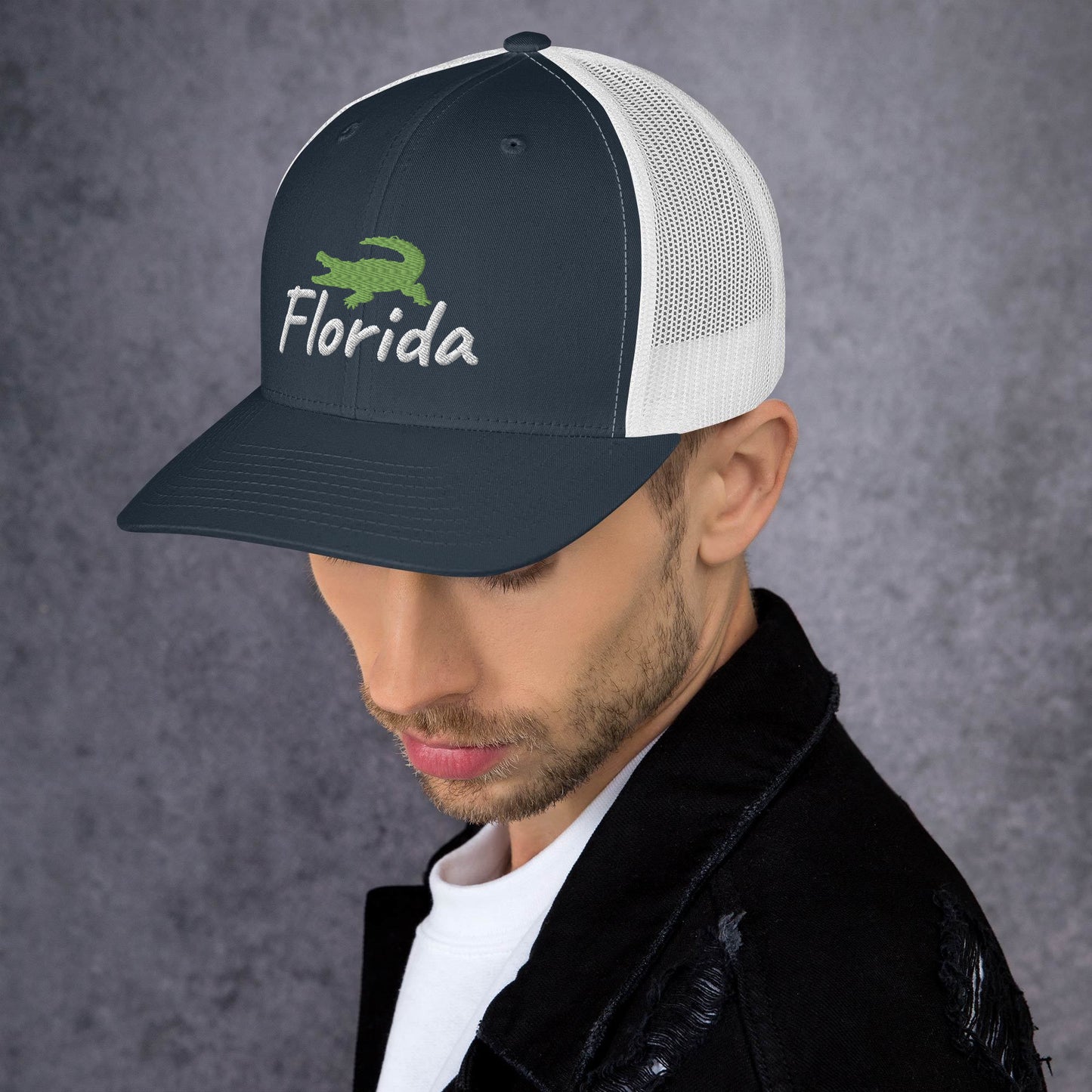 FLORIDA ALLIGATOR - Alligator Florida Retro Trucker Hat