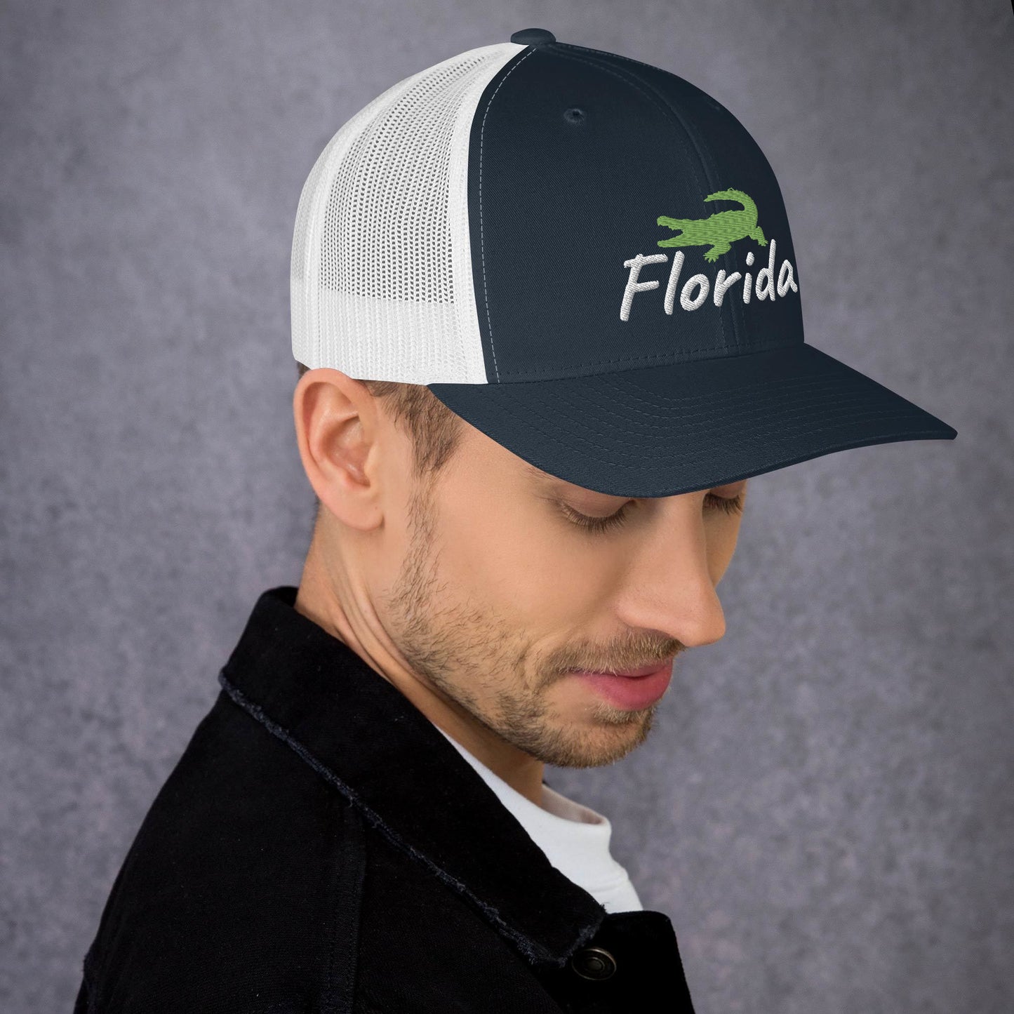 FLORIDA ALLIGATOR - Alligator Florida Retro Trucker Hat