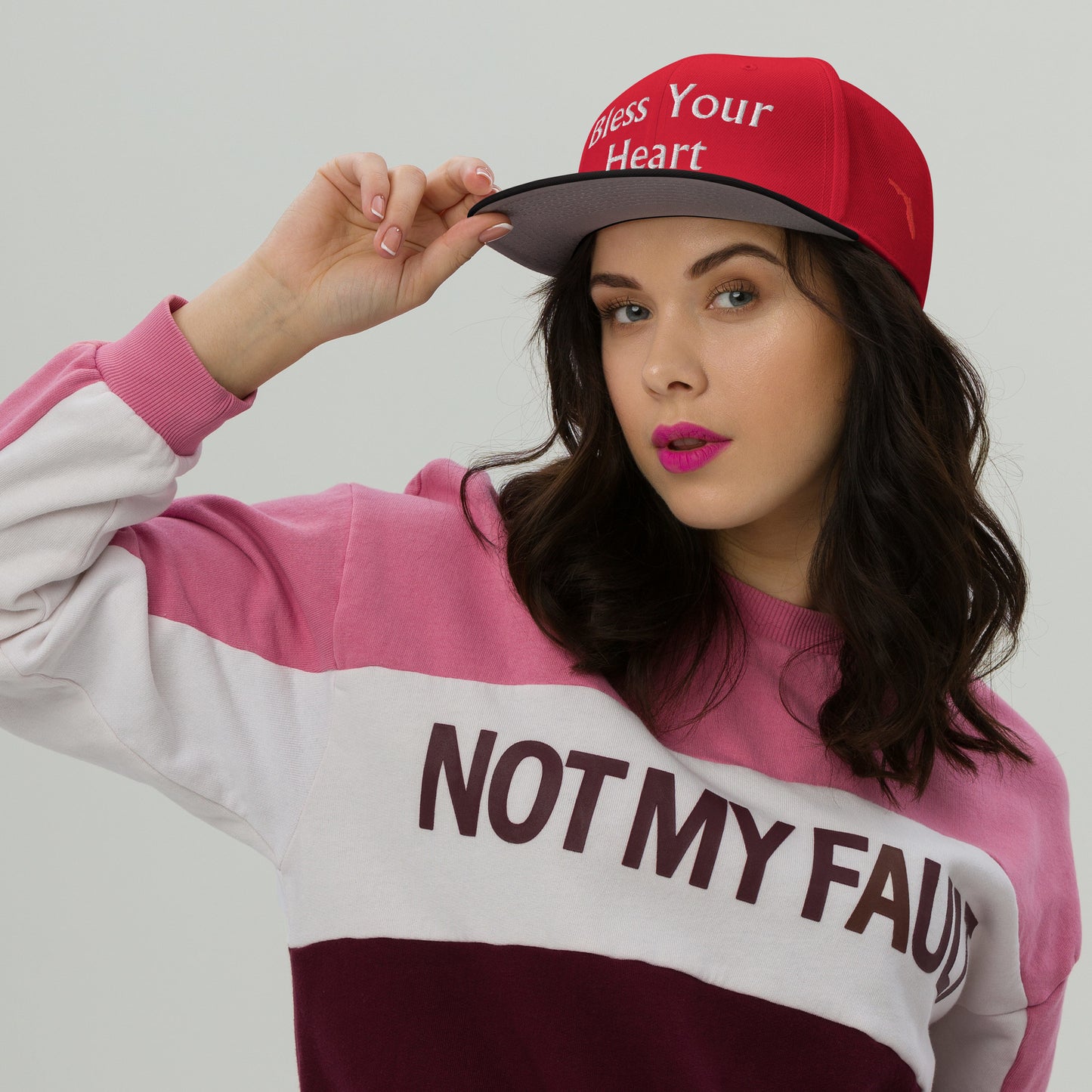 BLESS YOUR HEART Snapback Hat - Bless Your Hear Left Side FL Map