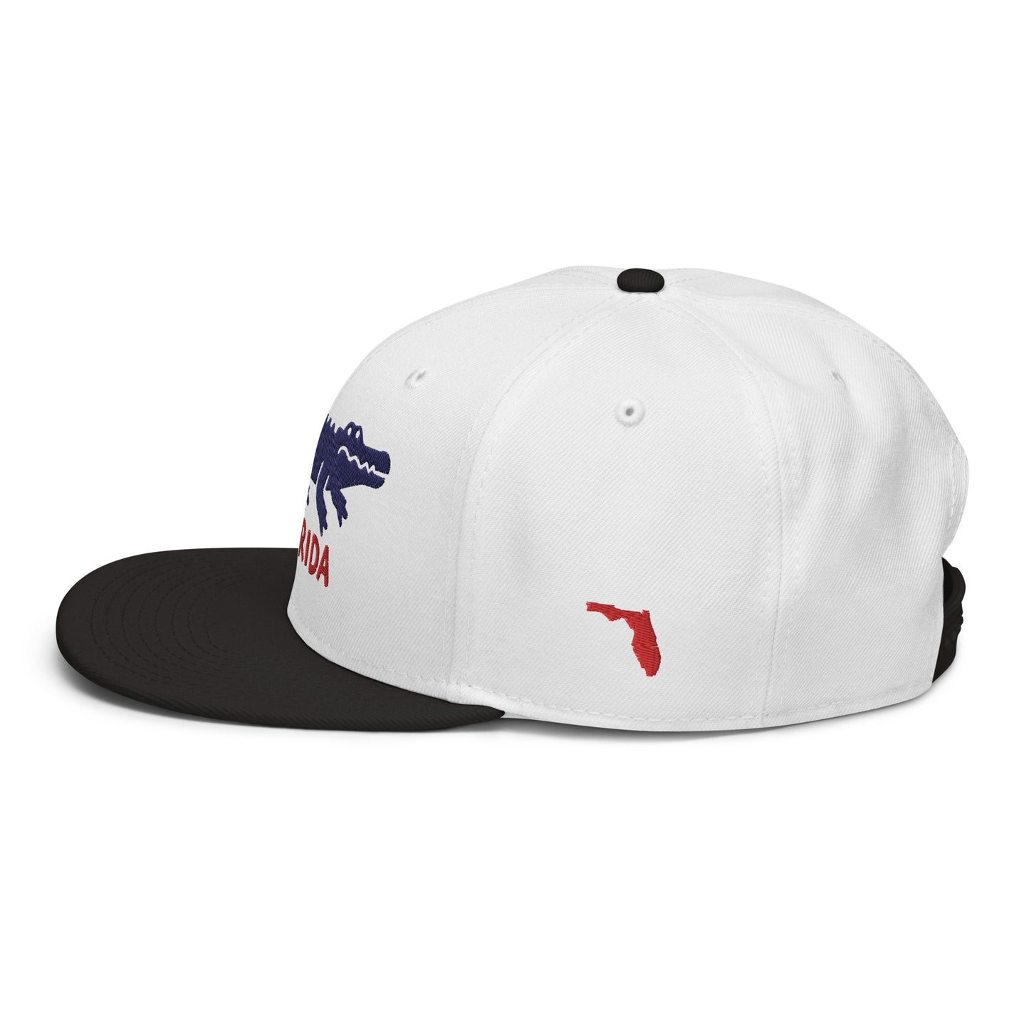 FLORIDA ALLIGATOR Snapback Hat - FL GATOR with Left Side Florida Map