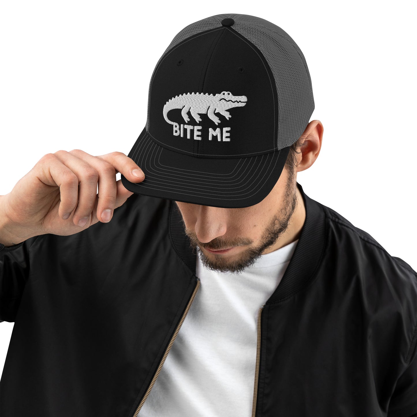 FLORIDA ALLIGATOR Trucker Cap - Bite Me Florida Alligator Hat