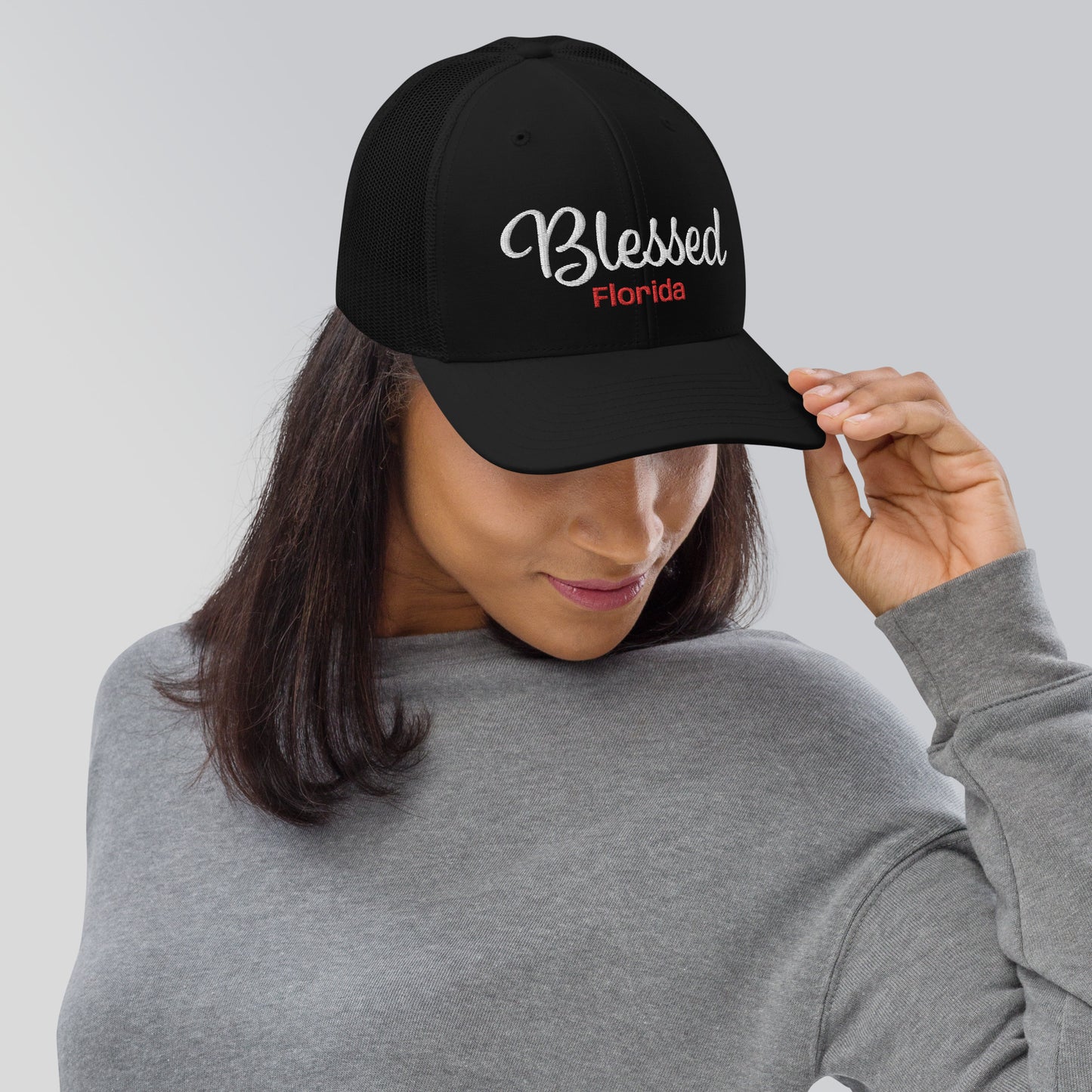 BLESSED FLORIDA HAT - Blessed Florida Snapback Trucker Hat