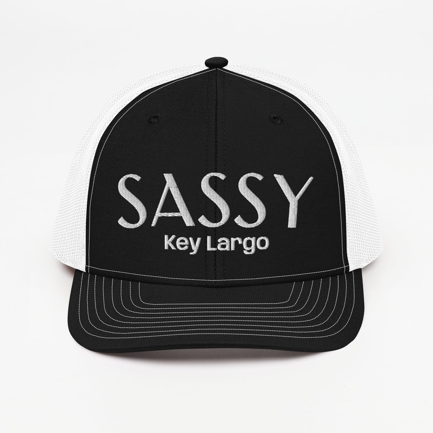 SASSY KEY LARGO FLORIDA CAP - Key Largo Sassy Snapback Trucker Hat