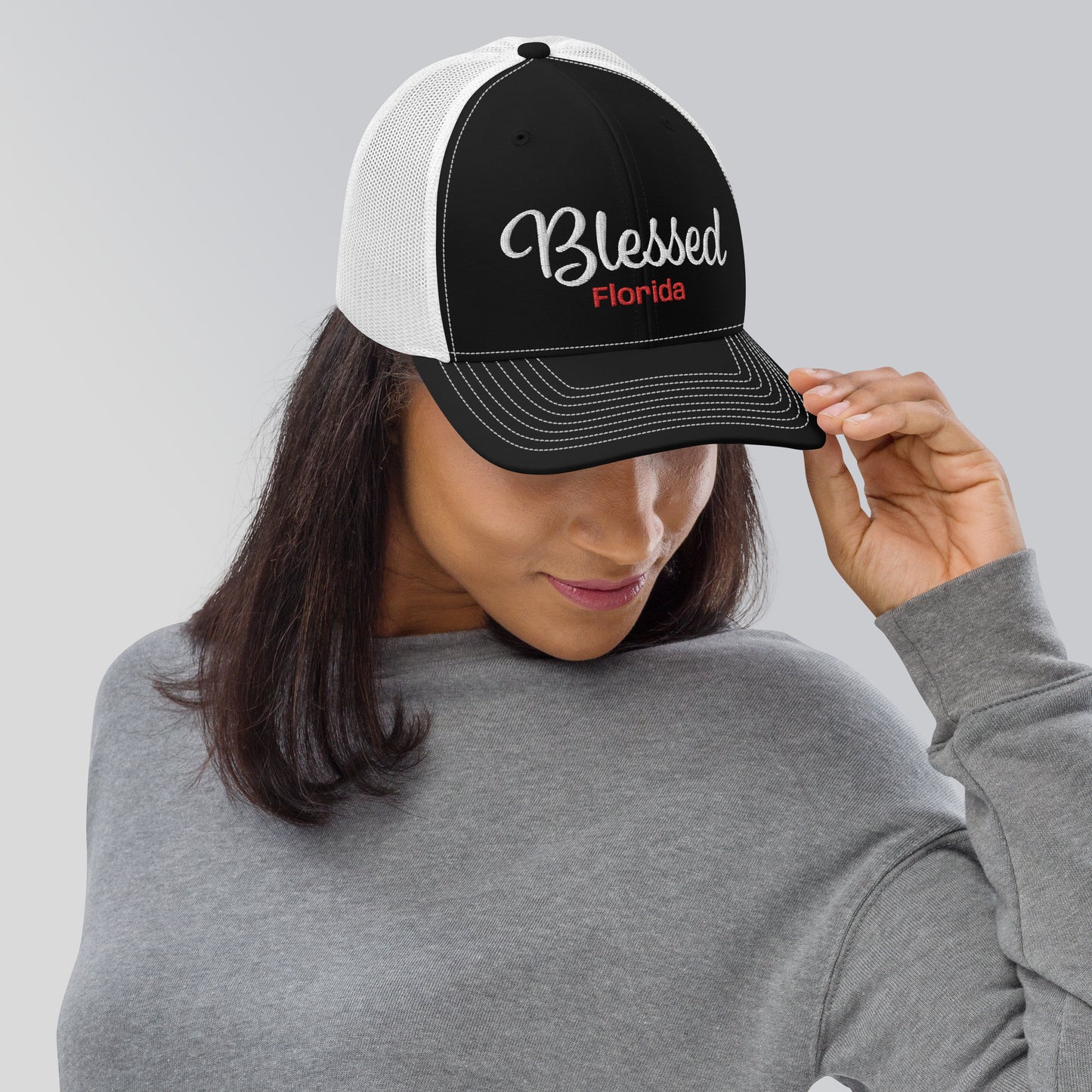 BLESSED FLORIDA HAT - Blessed Florida Snapback Trucker Hat