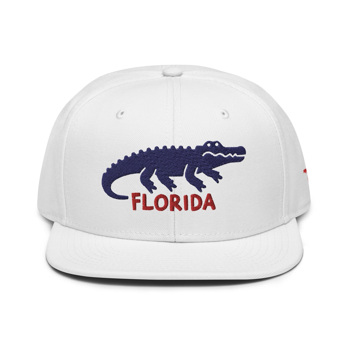 FLORIDA ALLIGATOR Snapback Hat - FL GATOR with Left Side Florida Map
