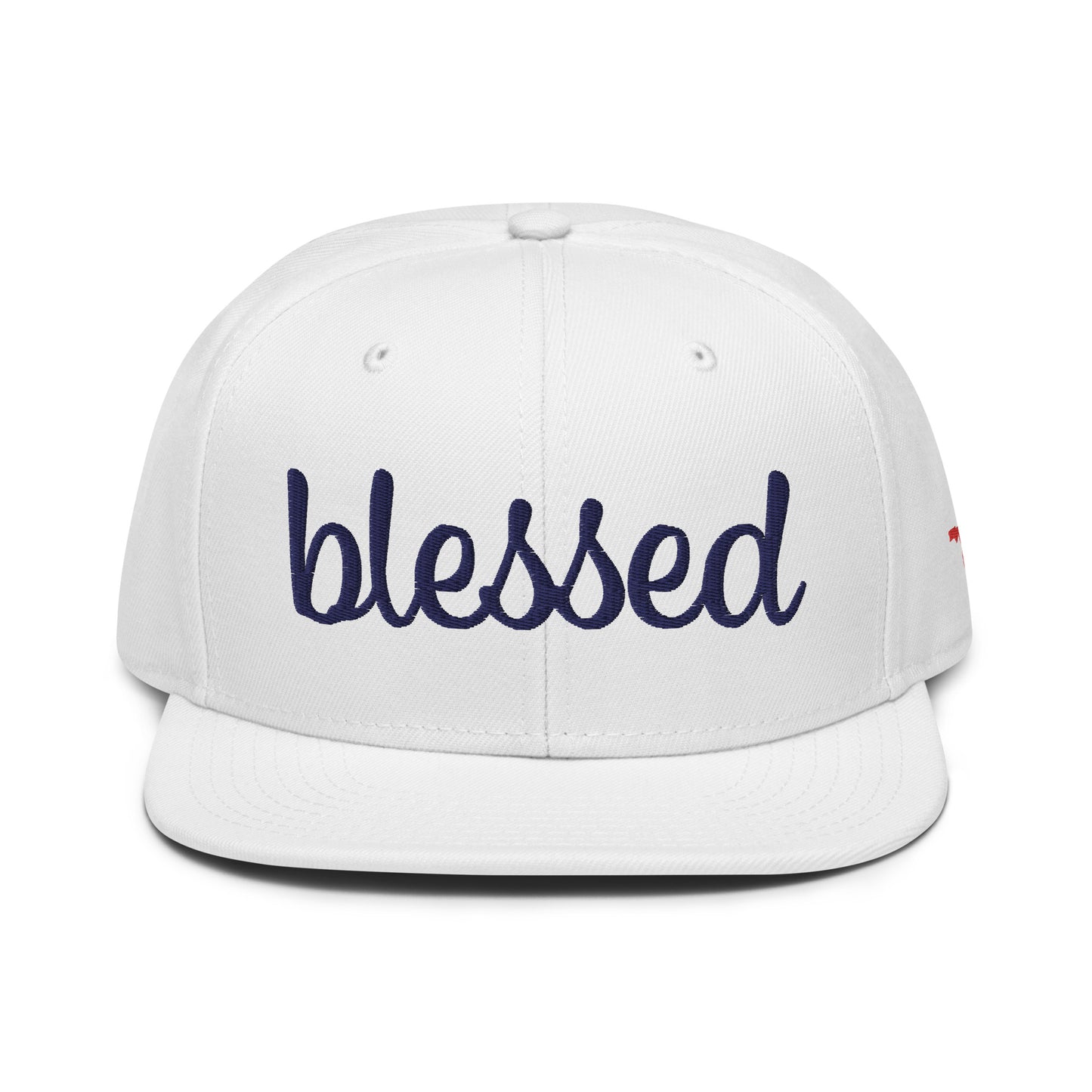 BLESSED FLORIDA WHITE Snapback Hat - Blessed Cap - Left Side FL Map