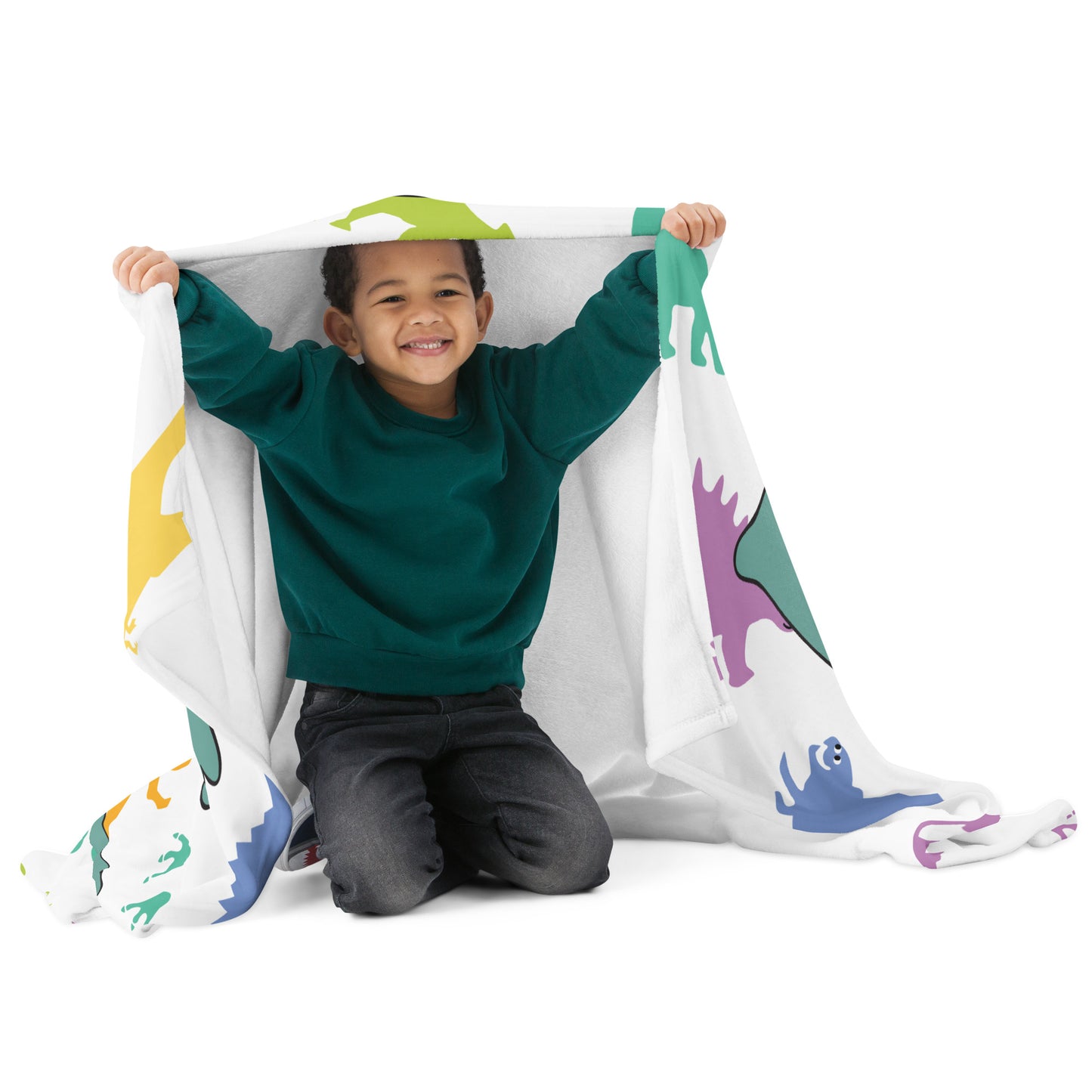 CHILDREN'S ALLIGATOR W/ DINOSAURS Throw Blanket