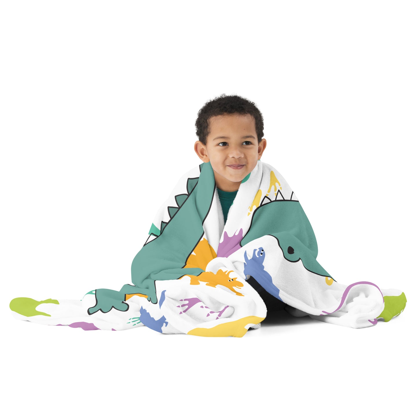 CHILDREN'S ALLIGATOR W/ DINOSAURS Throw Blanket