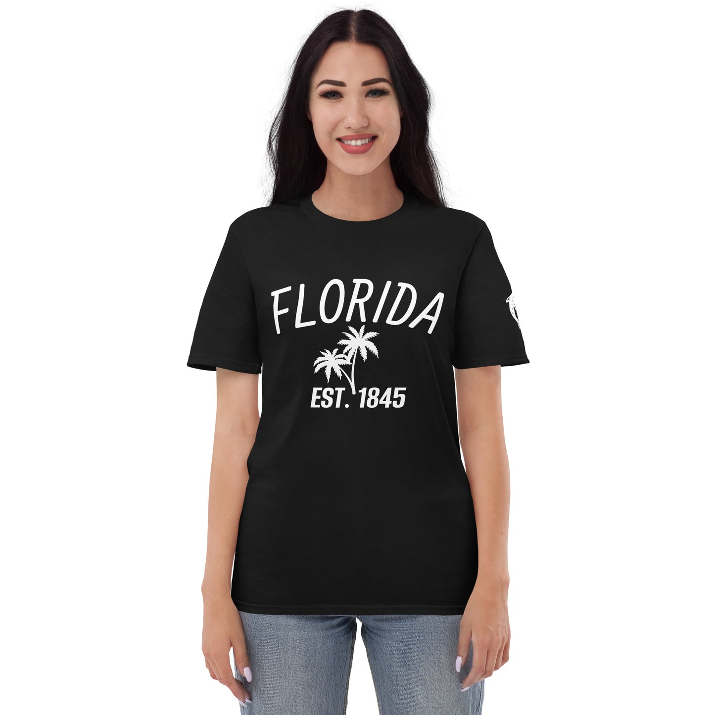 FLORIDA SHIRT WITH DOLPHINS - Florida T-Shirt with Dolphins on Left Sleeve V2