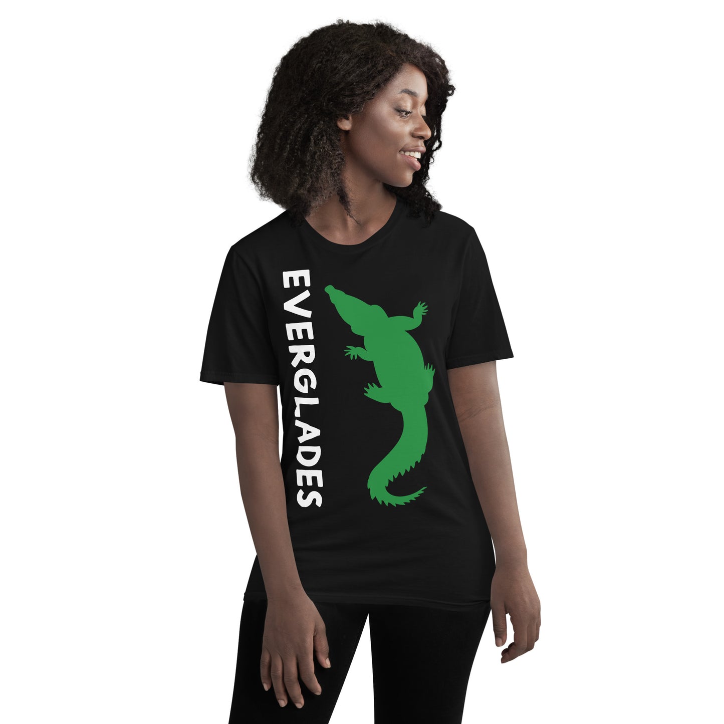 EVERGLADES TSHIRT W/ FLORIDA ALLIGATOR - Florida Unisex Lightweight T-Shirt - Gildan 980