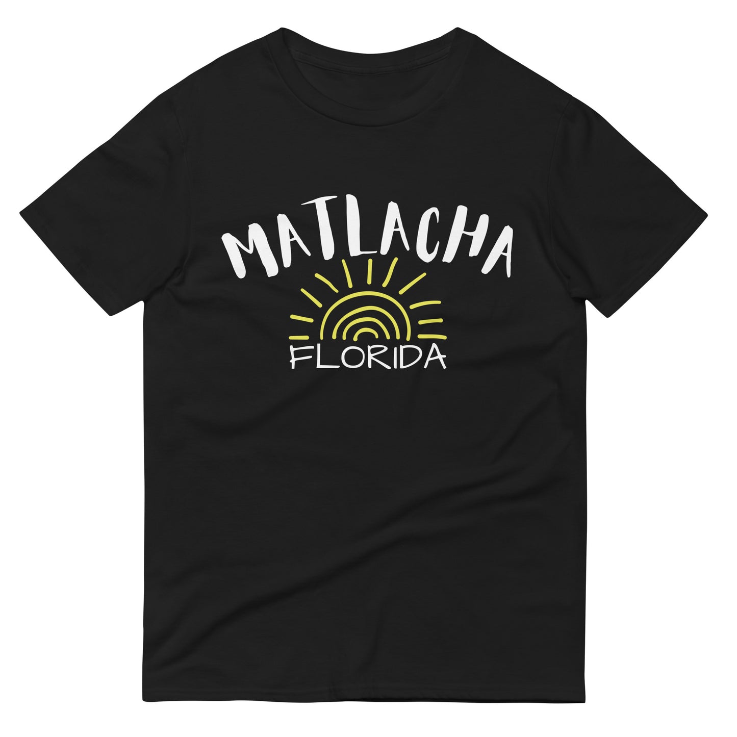 MATLACHA FLORIDA SUNSHINE - Matlacha FL with Sun - Premium Unisex T-Shirt - Gildan 980