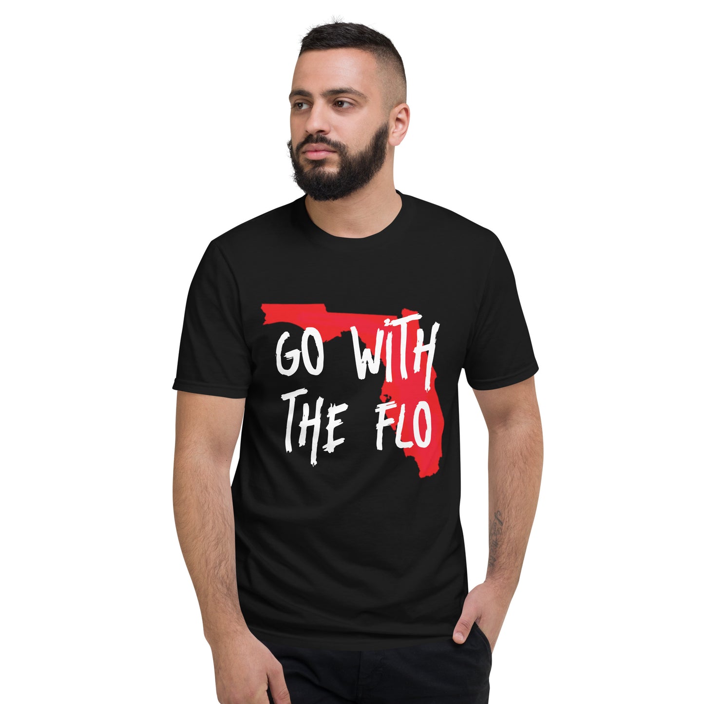 GO WITH THE FLO - FLORIDA MAP T-SHIRT - Map of Florida Unisex Lightweight TShirt