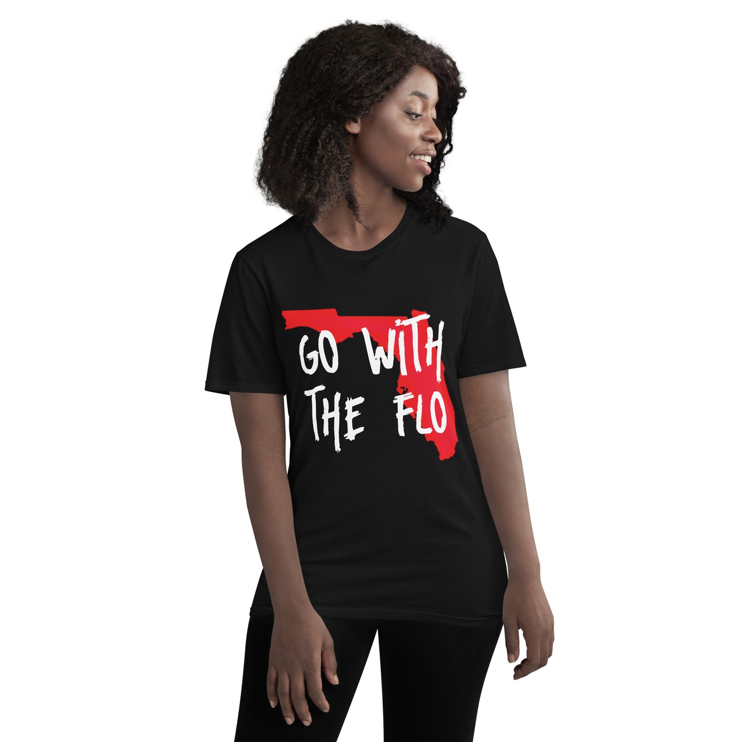 GO WITH THE FLO - FLORIDA MAP T-SHIRT - Map of Florida Unisex Lightweight TShirt