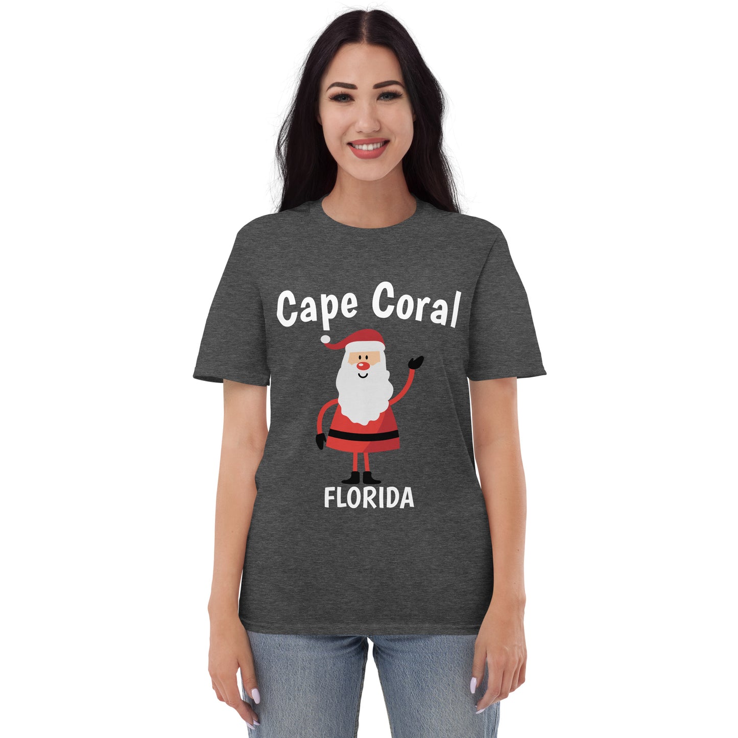 CORAL FLORIDA SANTA Shirt - Cape Coral FL with Santa - Holiday T-shirt - Christmas Santa