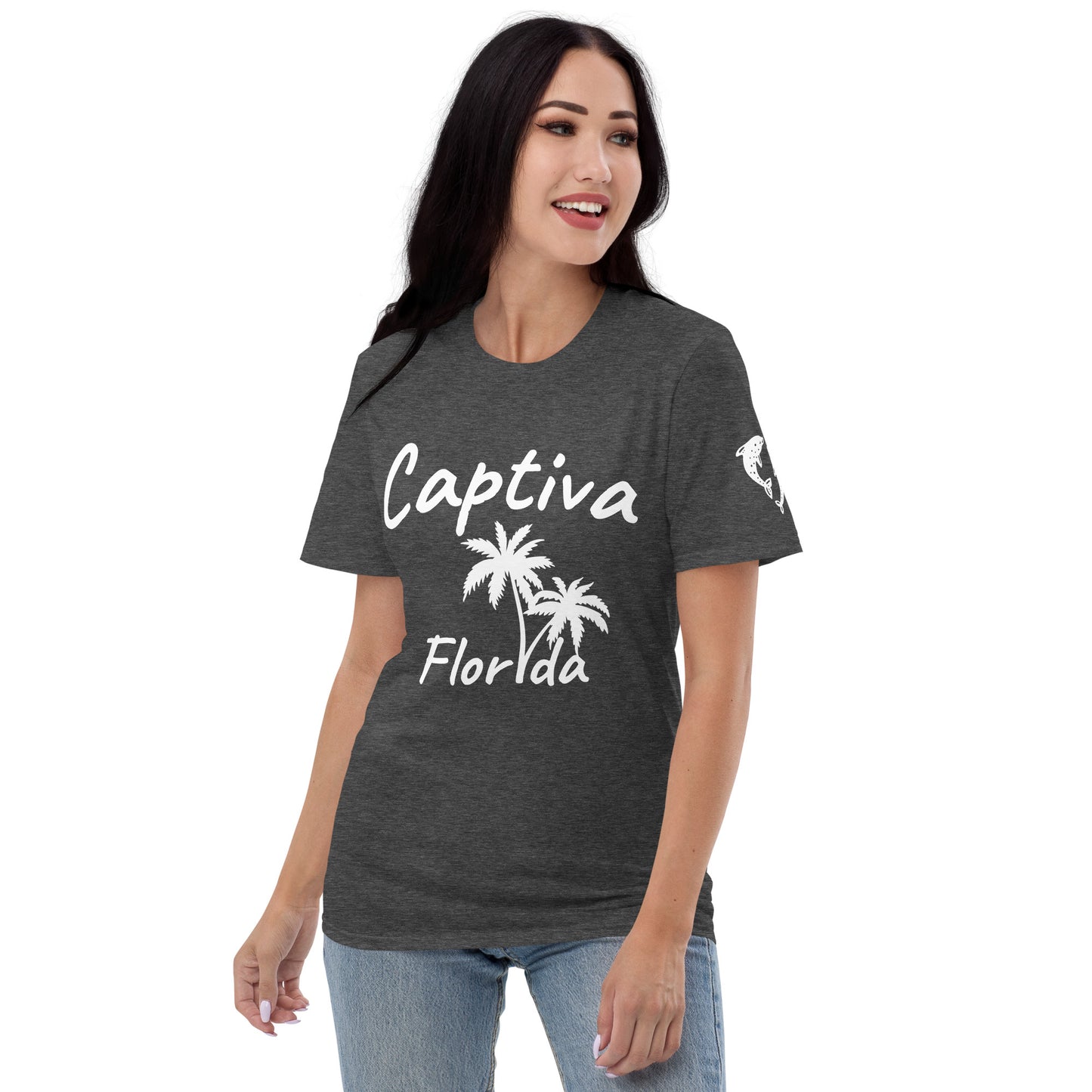 CAPTIVA FLORIDA PALM TREE T-SHIRT AND DOLPHINS - Palm Tree Dolphin Shirt Captiva Florida